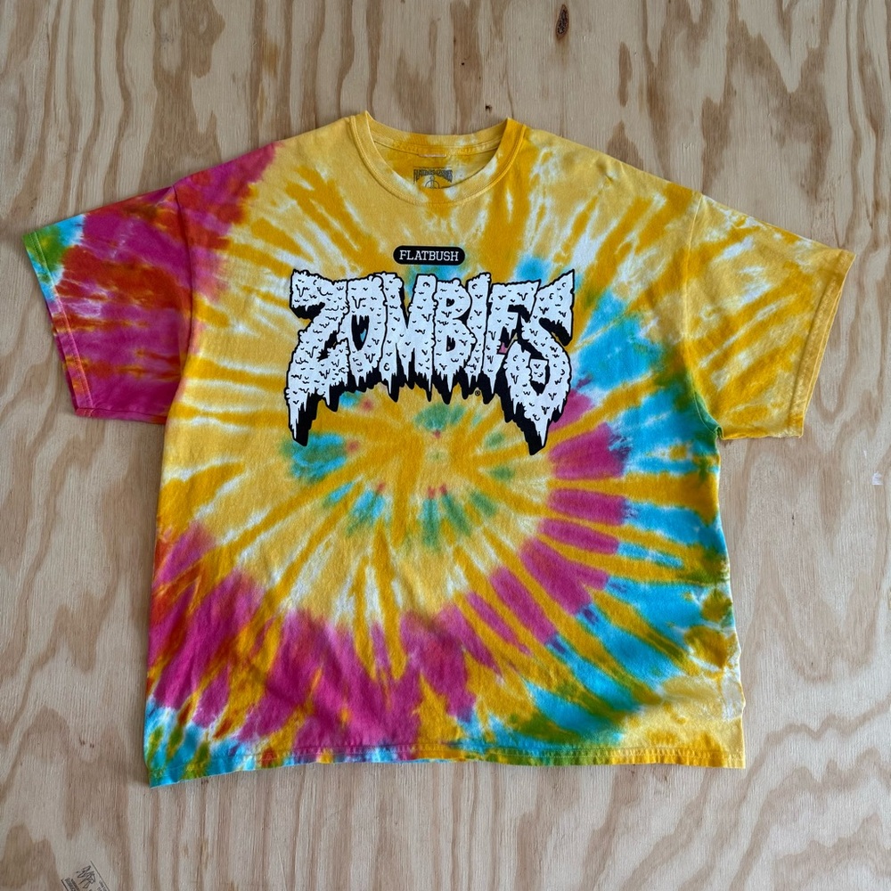 Flatbush Zombies Tie Dye Vacation In Hell Graphic T-Shirt Size XL